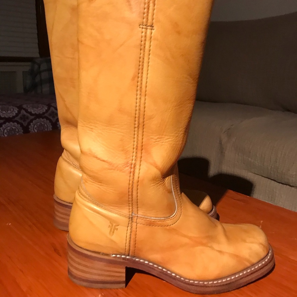 Frye Tan Leather Boots (8)